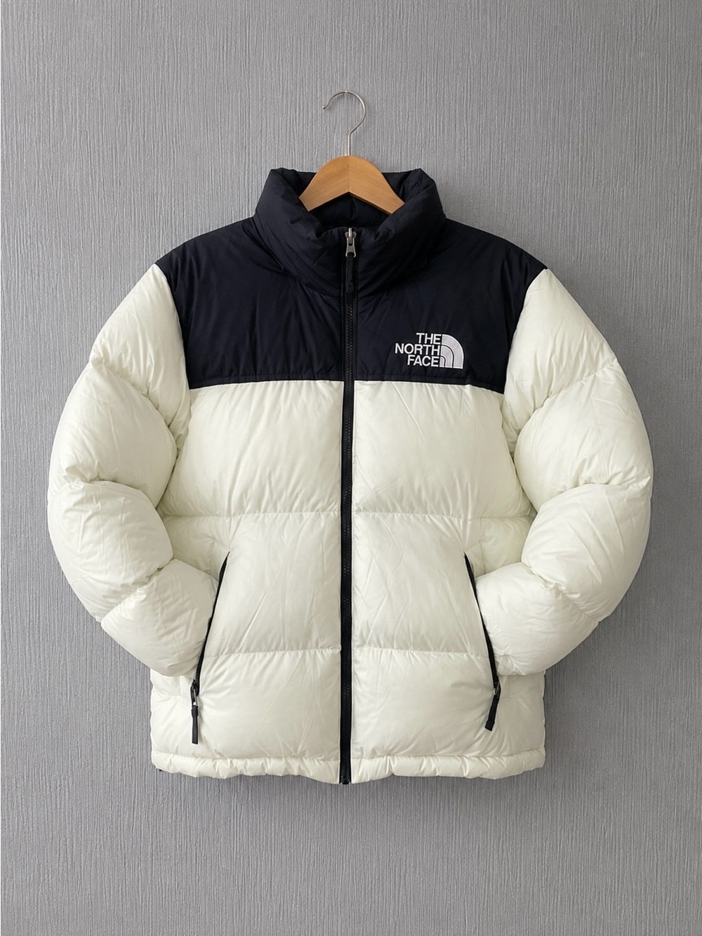 The North Face 1996 Retro Nuptse Mint Green and Black Insulated Jacket